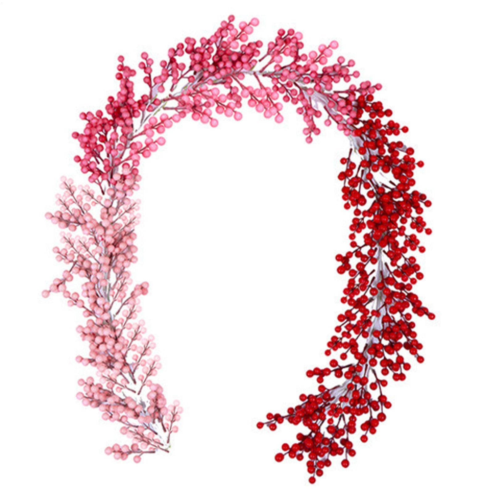 Guirlande de baies artificielles haut de gamme aux couleurs dégradées pour Noël et l'hiver