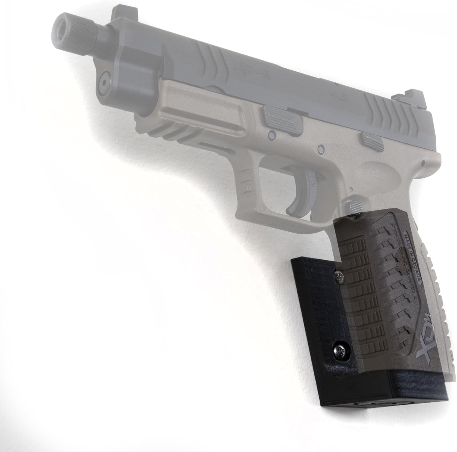 Spartan Mounts for Springfield XDM 10mm/.45 Pistol [Barrel Points Left] | Wall Display Storage Organization System | Unique Low Profile Design | Gun Safe Wall | Gun Room Solution | Made in The USA