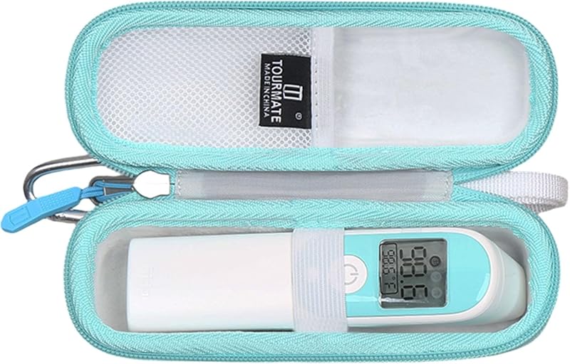 Tourmate Hard Storage Case for Thermometer,Travel Case for Viproud/femometer/GoodBaby 3-in-1 Infrared Thermometer(Box for Sale) (PU White)