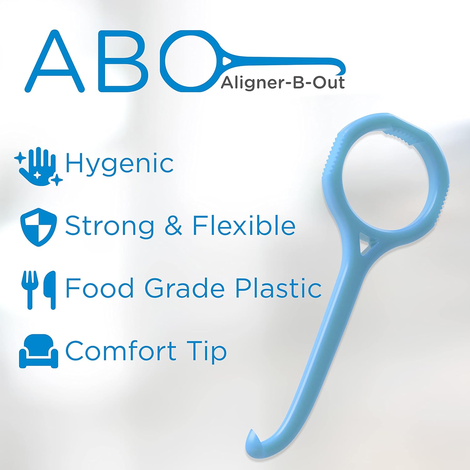 USA Made nCase Aligner-B-Out v2 | Improved Invisalign Remover Tool & Aligner Remover Tool | Ortho Approved Invisalign Accessories | For All Aligners(Smile Direct Club, etc) & Retainers | Blue 4 Pack : Baby