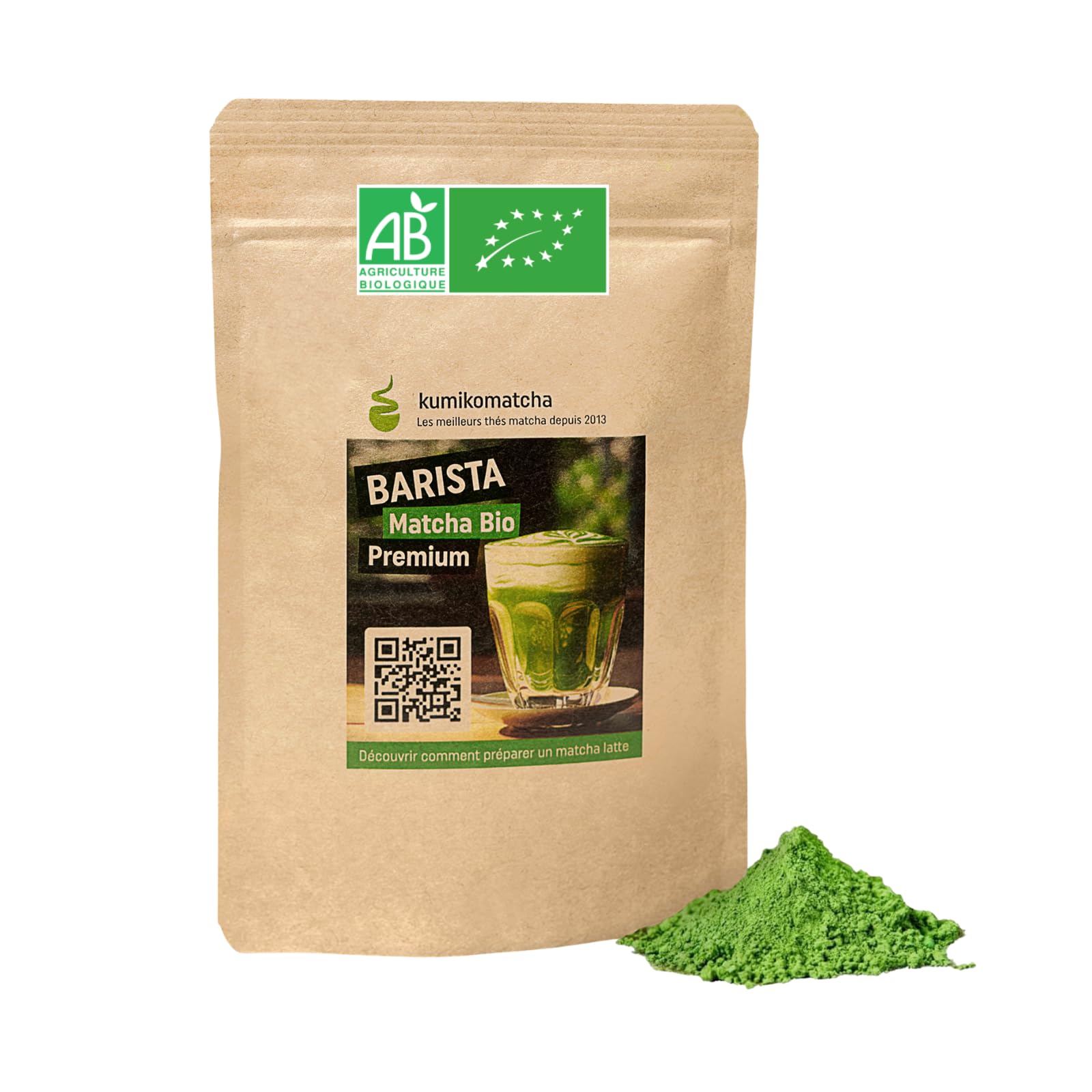 Kumiko Matcha Thé Barista Premium du Japon 200g pour Latte - Certifié Bio