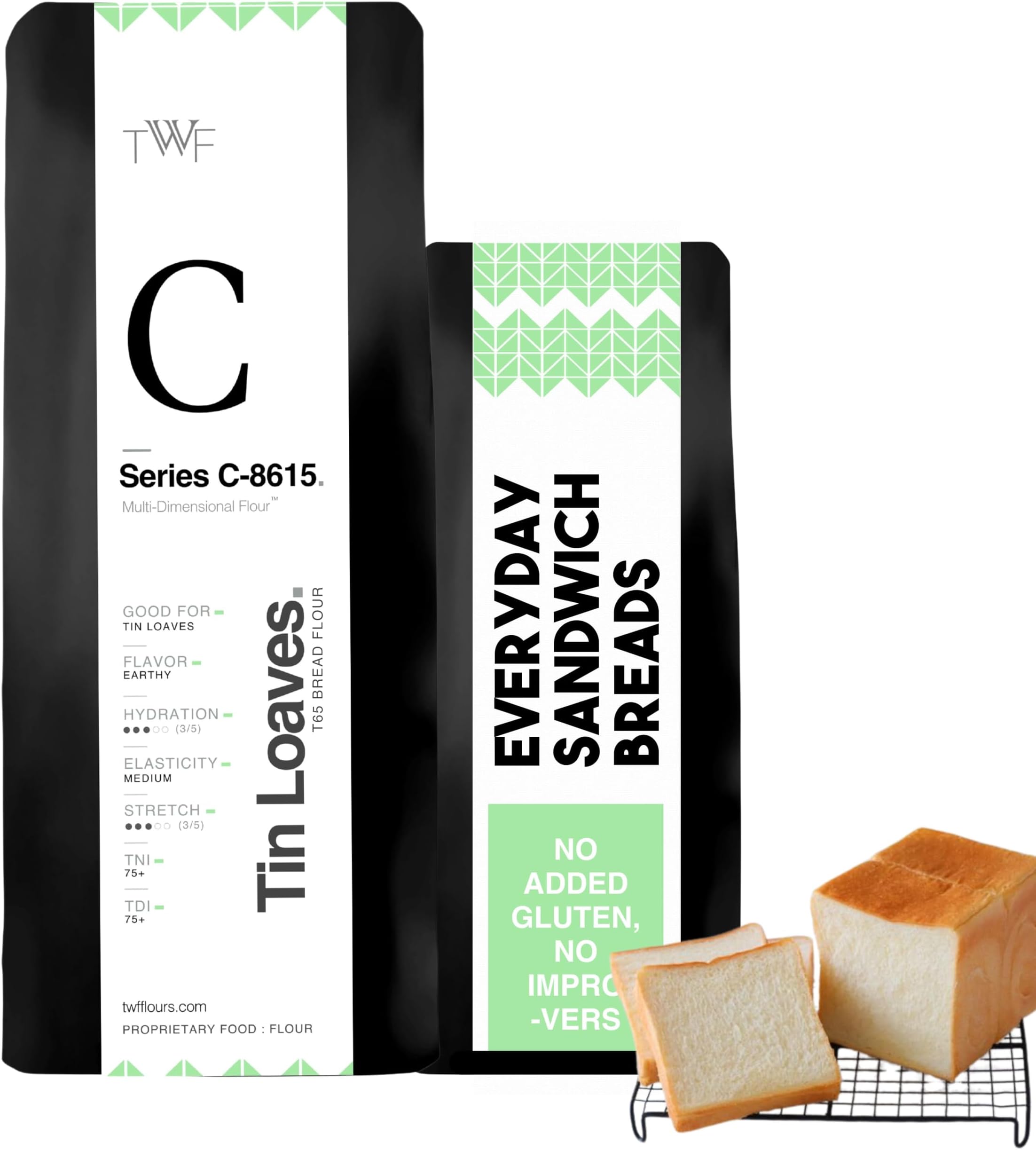 TWF Flour | Series C 8615 | 1kg | T65 Bread Flour | Unbleached Strong Bread Flour