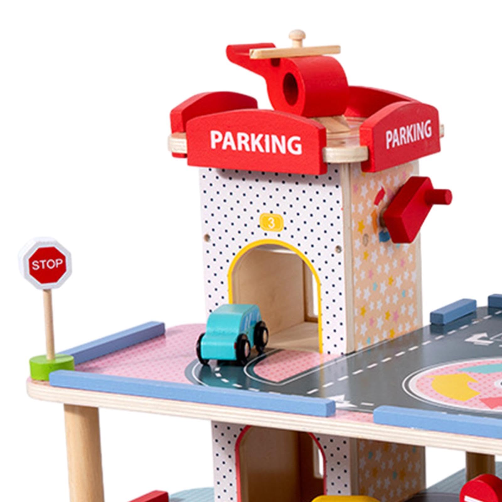 Stadtauto Parkspielzeug Set, Rennwagen Spielzeug für Kindergeburtstag