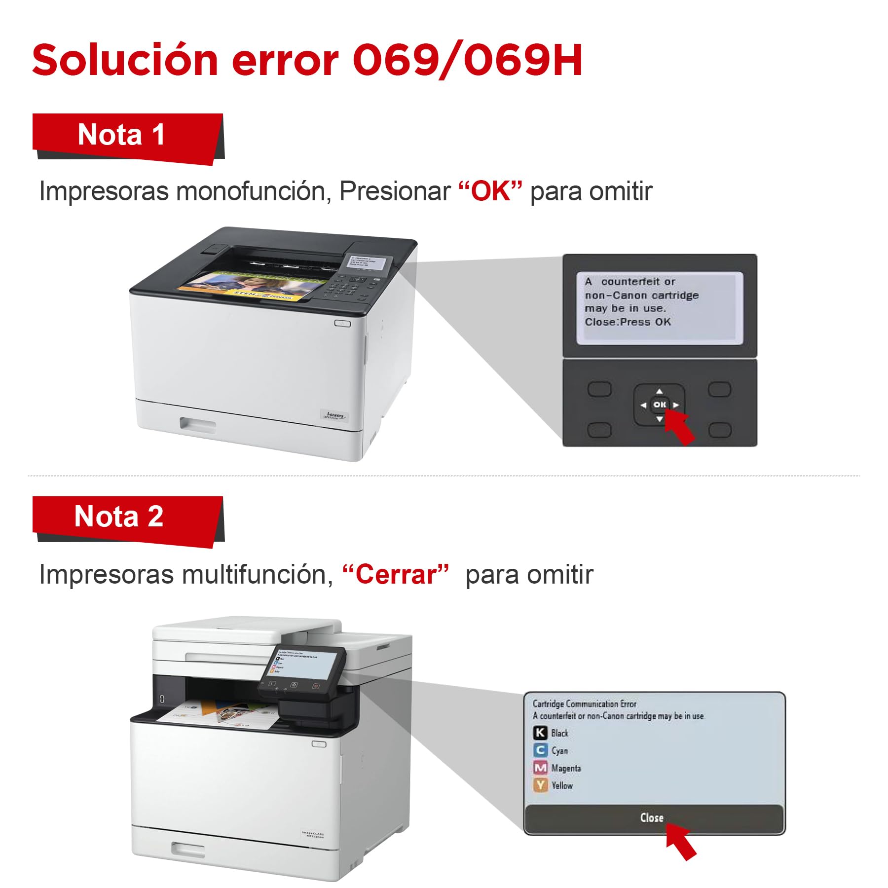 STAROVER 069H Cartuchos de tóner compatibles con Canon ImageCLASS MF753Cdw | Compatibles con Canon Color ImageCLASS MF753Cdw MF751Cdw LBP674Cdw Tinta de Impresora Negro Cian Magenta Amarillo