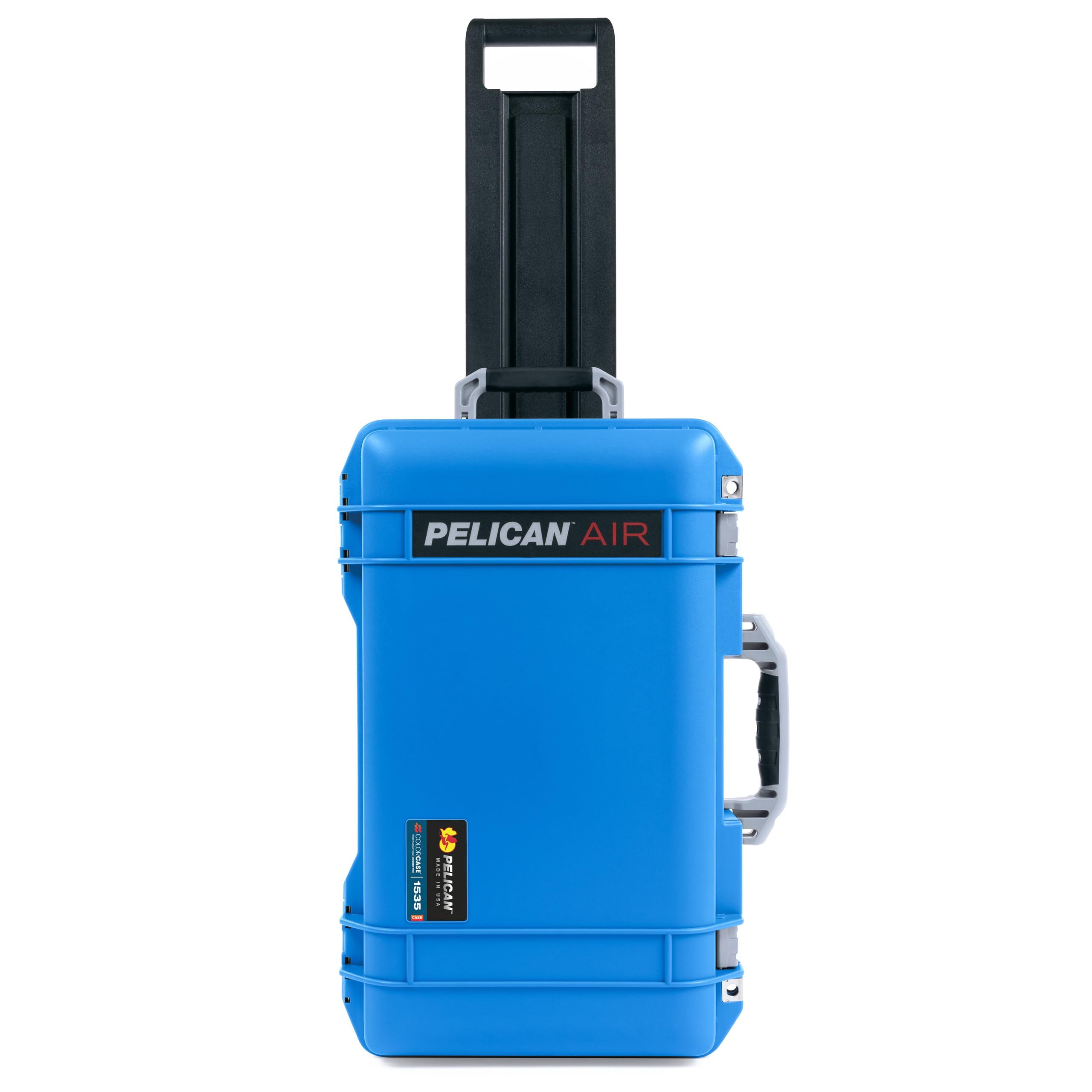 Electric Blue Pelican 1535 Air Carry-on Case - Comes empty - Silver Handles &amp; Latches.