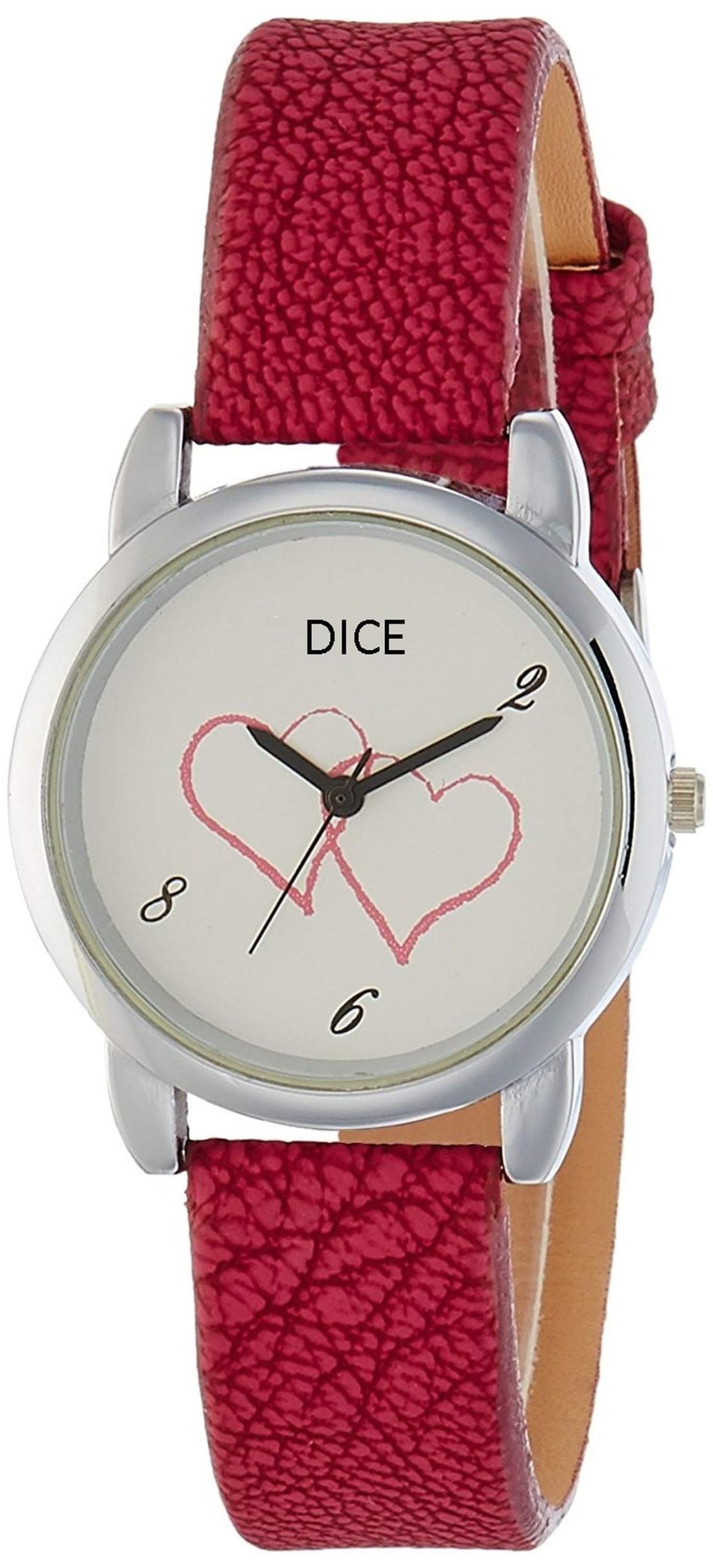 Dice Grace - 8884 Wrist Watch for Women. Fitted with White Dial, with Leather Strap.