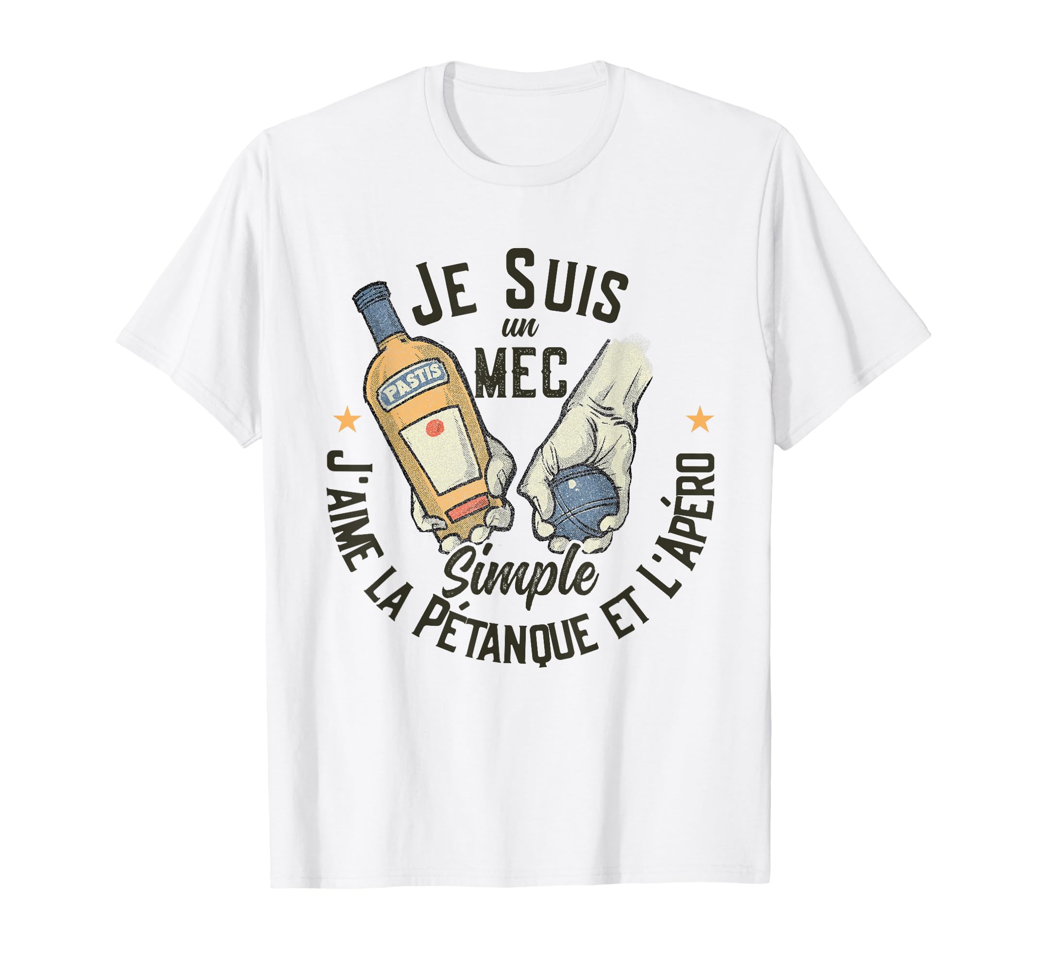 Débardeur Humoristique Homme « Pastis Pétanque Et Apéro » - Coupe Classique, Léger, Coton, Message Vintage