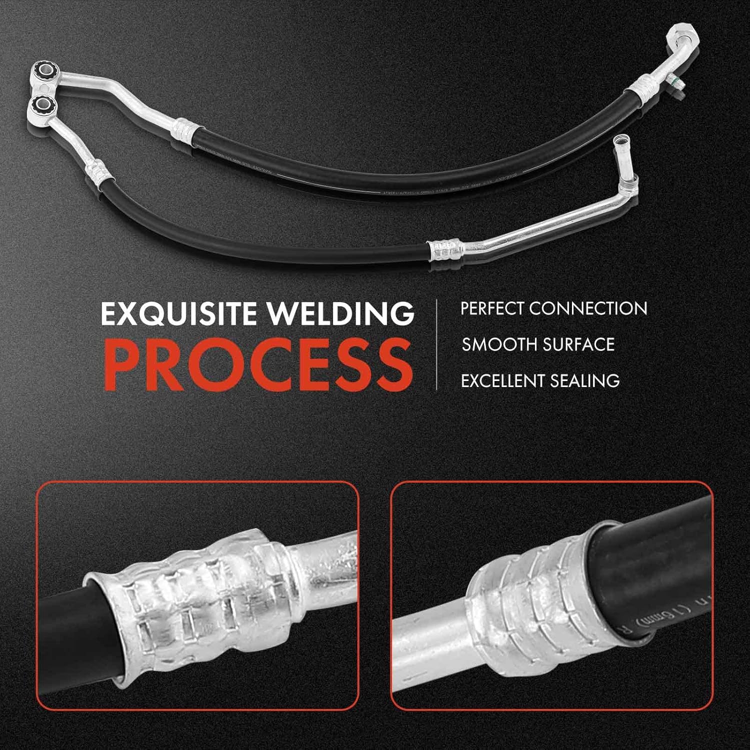 A-Premium A/C Suction Hose & Discharge Line Hose Assembly Compatible with 1988 1989 Chevrolet & GMC Models - C1500, C2500, C3500, K1500, K2500, K3500, V8 5.0L V8 5.7L