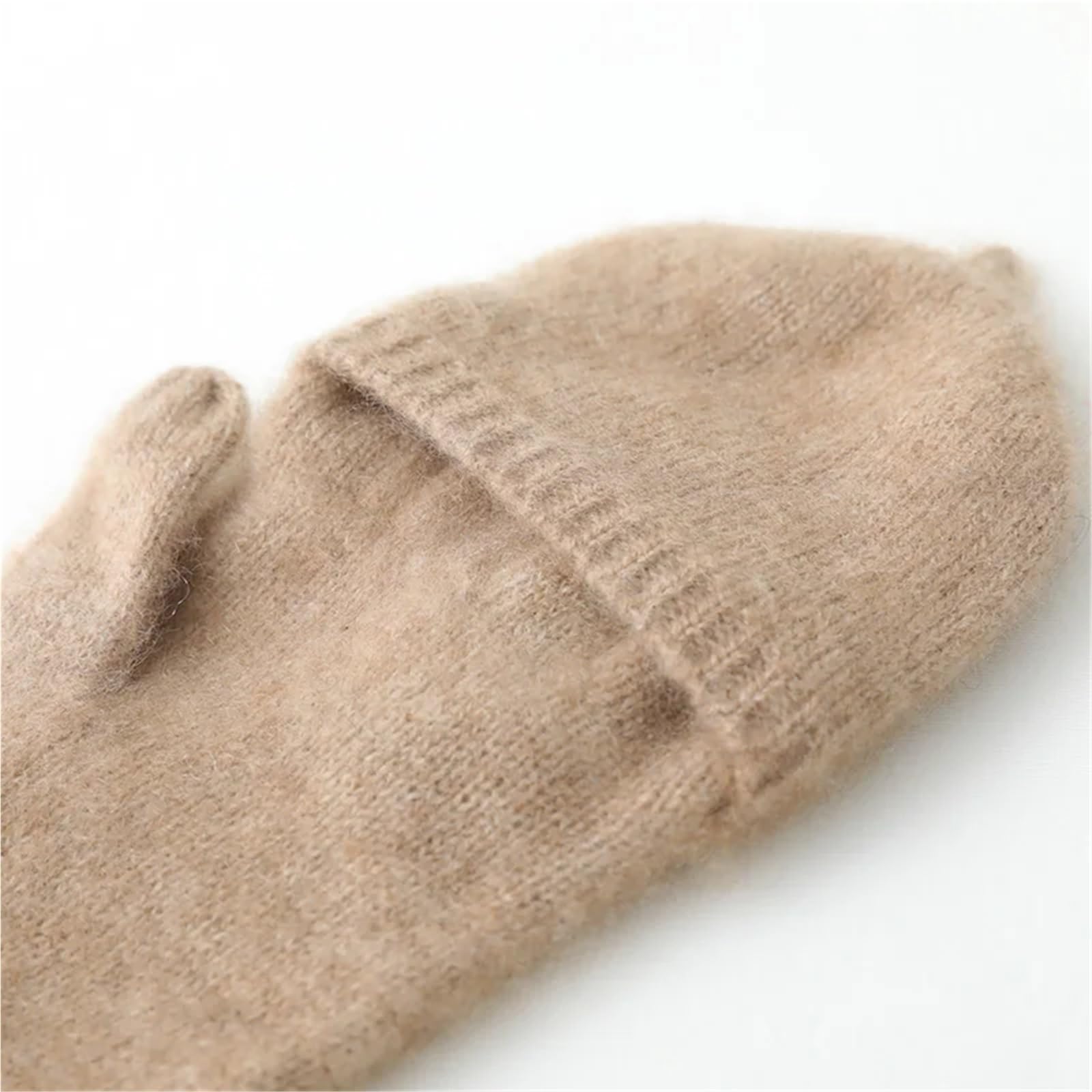 Guantes De Punto Manopla de Invierno Guantes sin Dedos Punto cálidos Mitones for Hombres para Caminar Y Correr