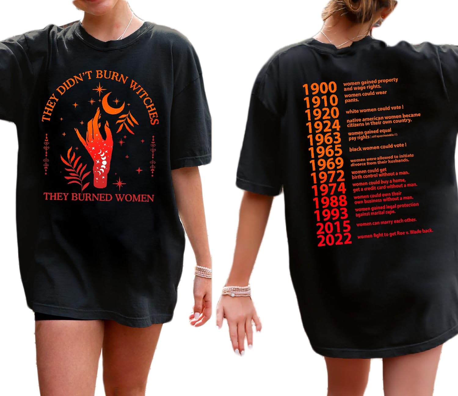 They Didn't Burn Witches They Burned Women T-Shirt, Witchy Feminist Sweatshirt, Halloween Shirt, Unisex