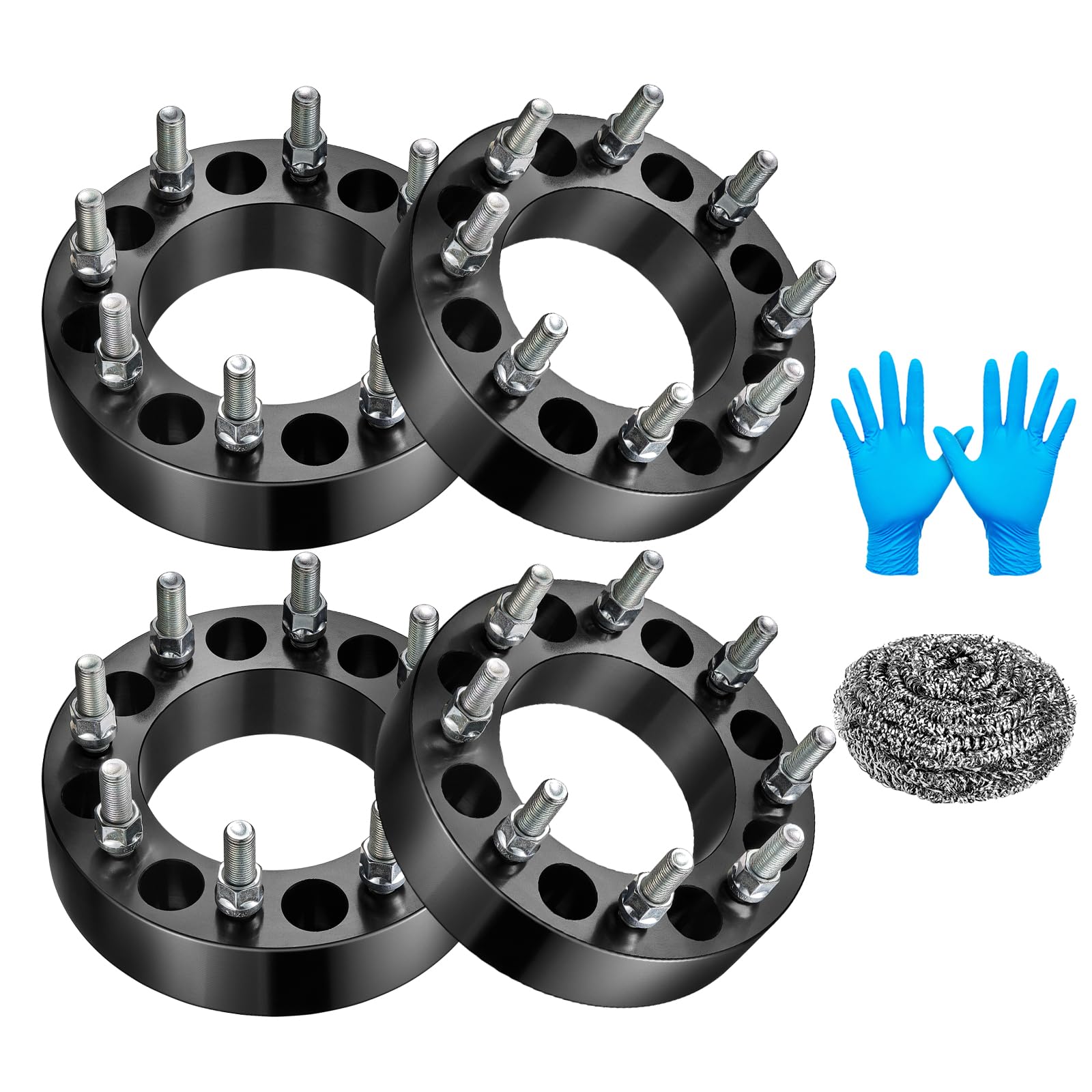 BDFHYK 2 inch Wheel Spacers 8x6.5 Compatible with Ram 2500 3500 1994-2010 E-250 E-350 Econoline F250 F350 1967-2002, 50.8(mm) Thickness, Forged 9/16x18 Studs 126MM Hub Bore, Set of 4, Not Hubcentric
