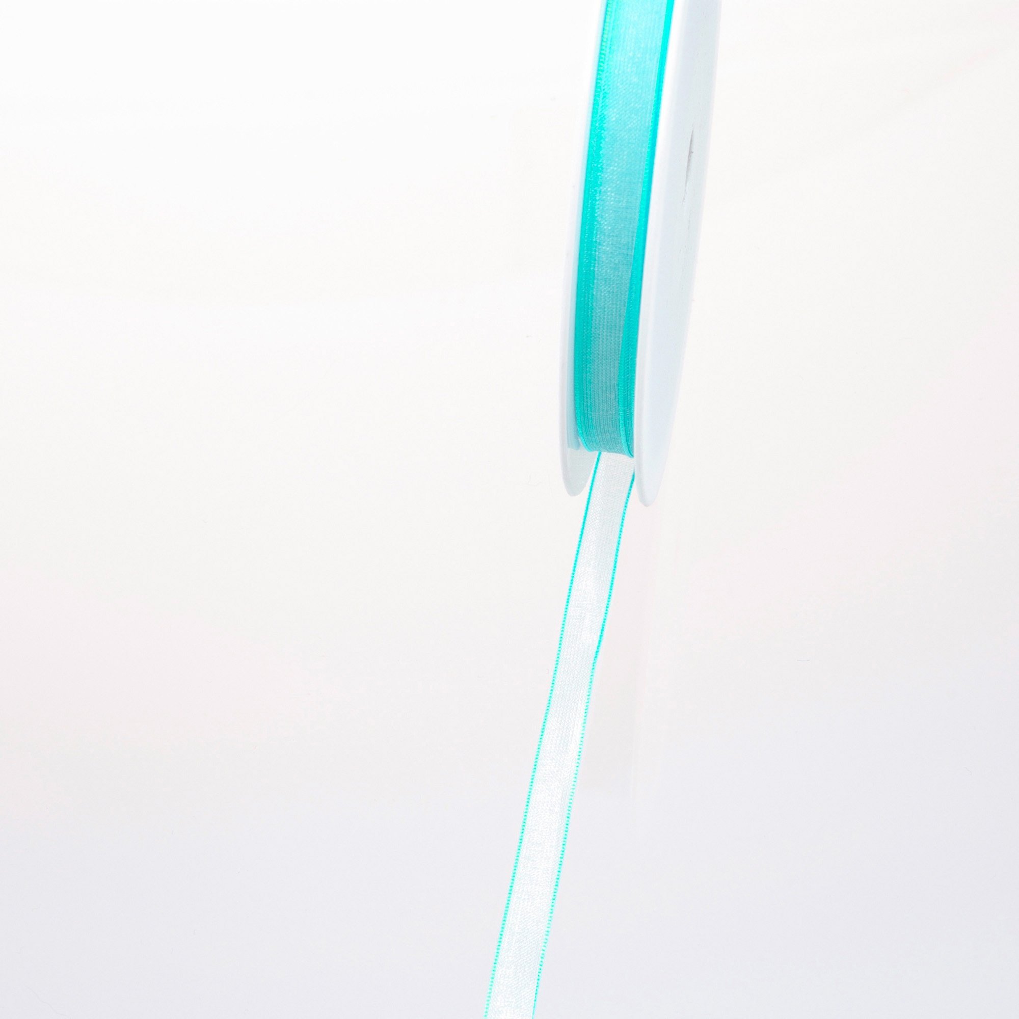 Deko und Band53736 – Organza Ribbon With Selvedge – 7 mm 50 m col. 72 Turquoise 53736 7 Solid Copper 72