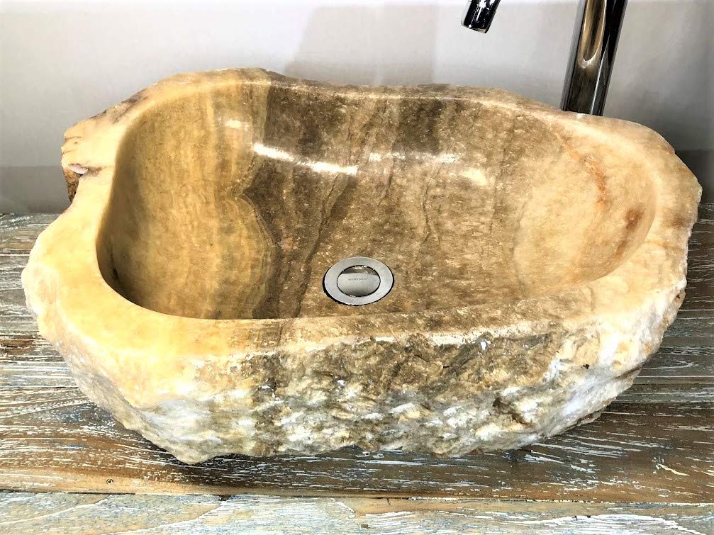 Buy NATURAL STONE SINK Round granite wash basin custom cut stone