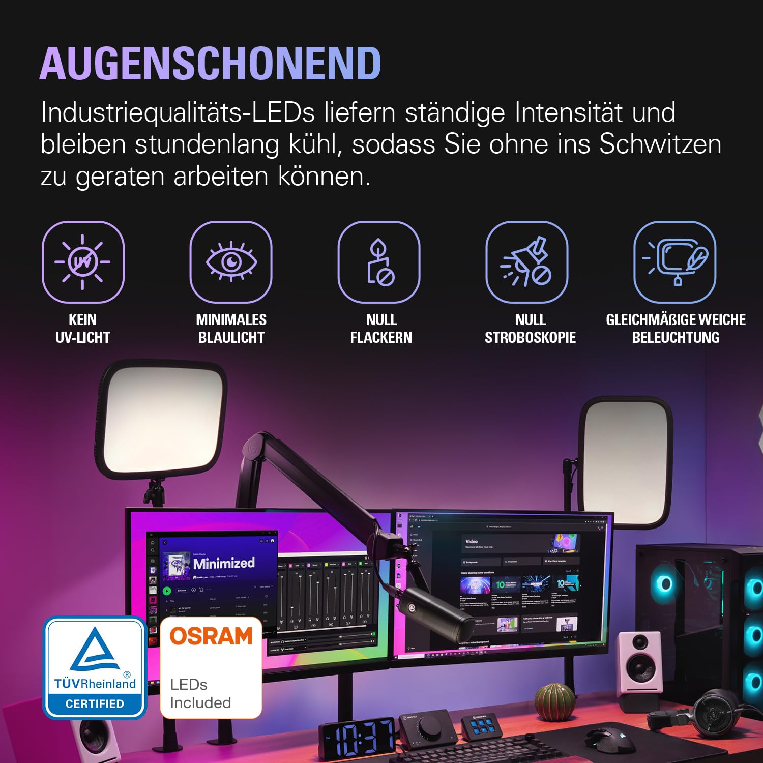 Elgato Key Light, professionelle Studioleuchte, 2800 Lumen