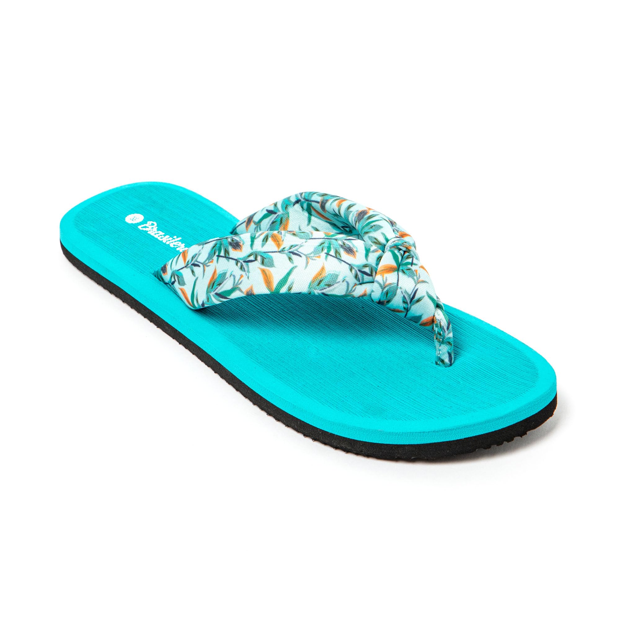 BRASILERAS Tongs Hibiscus Nudo pour Femme | Plage et piscine, semelle flexible, design léger, vacances, douche, été, camping, promenade et usage quotidien