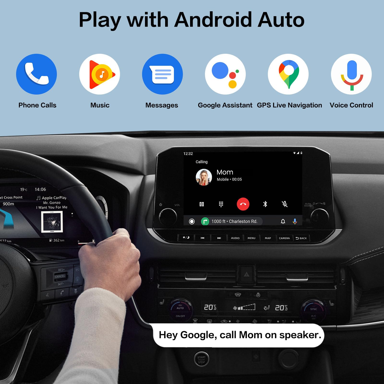 Snapklik.com : Roinvou Wireless Android Auto Adapter
