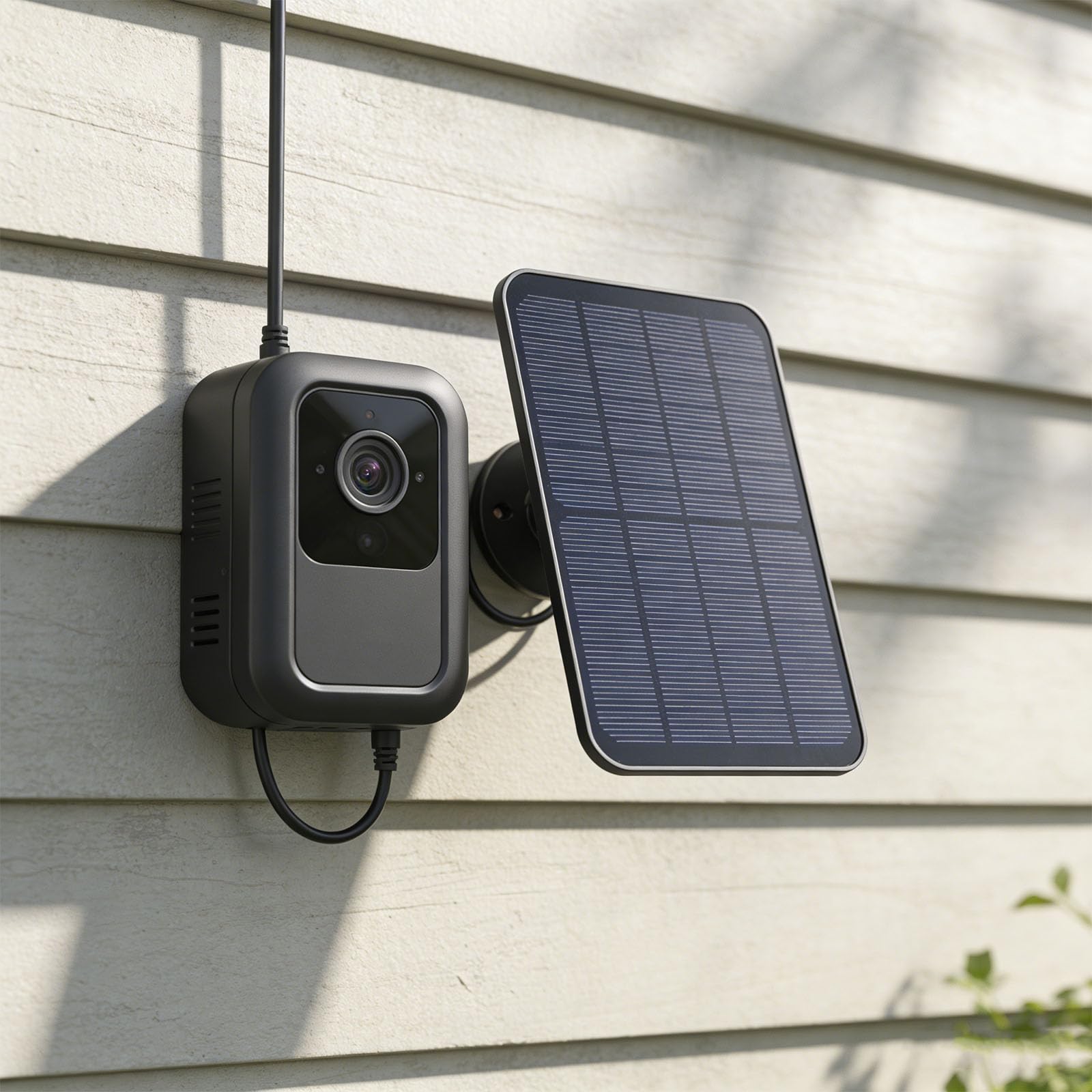 5 Stück Sun Panel Energieversorgung mit 2000mAh Akku für Überwachungskameras Wasserdicht und Verstellbare Halterung Scintillate Kamera Dauerleistung
