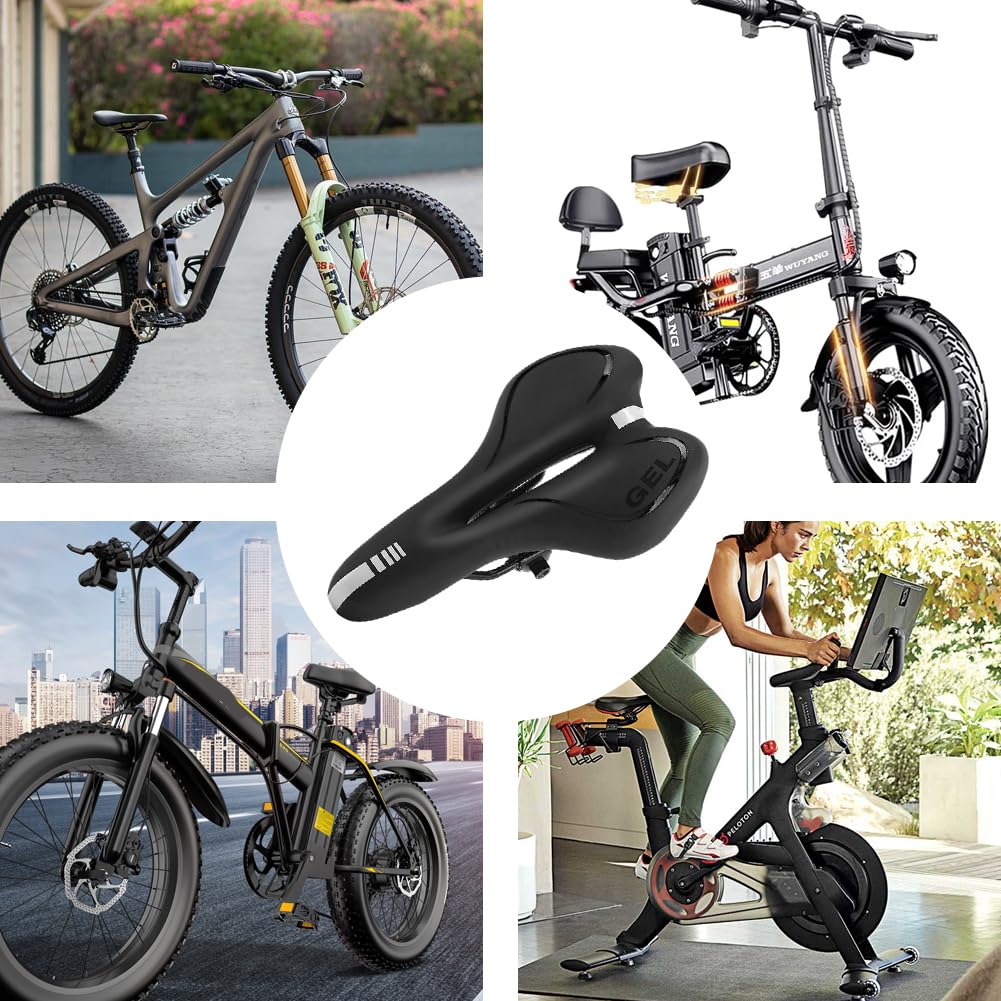 Fahrradsattel Gel Gedämpft | Ergonomisch Wasserdicht Für Herren & Damen