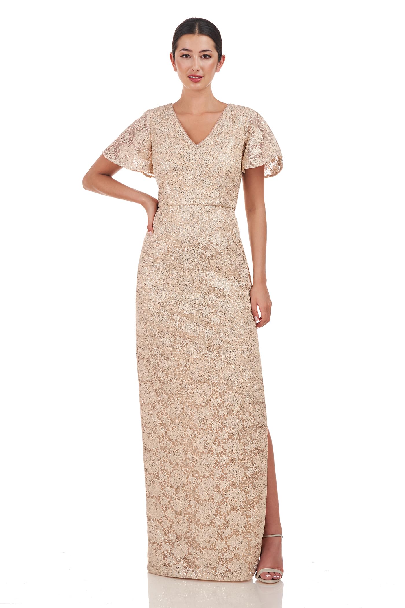 JS CollectionsWomen's Paloma Vneck Column Gown