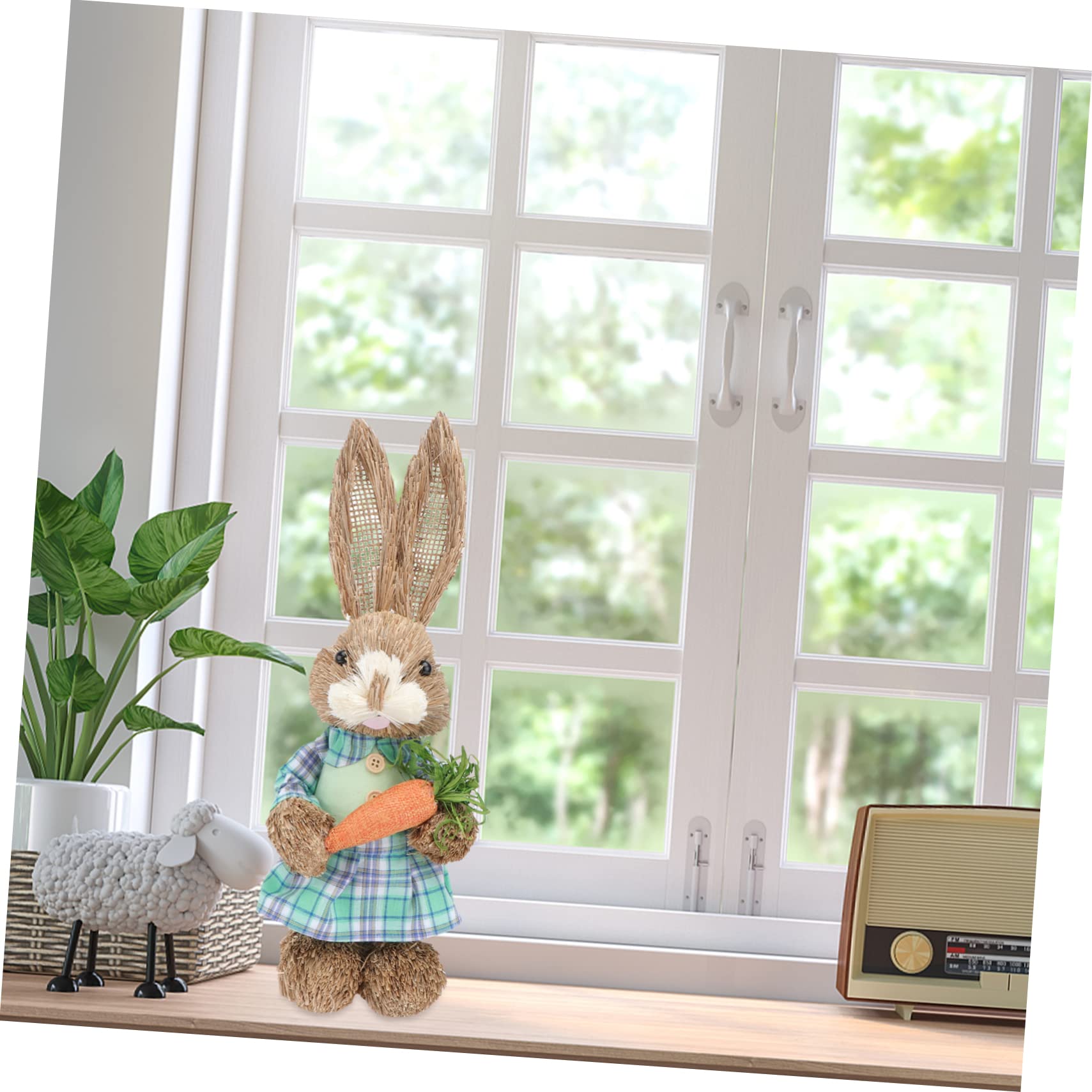 BESPORTBLE 3stücke Realistisches Kaninchen- Für Ostern Elegantes Gartenornament Für Zuhause Frühlings-deko Für Gartenliebhaber Osterhasen Figur Lebensechte Garten-deko Kaninchen Ornament