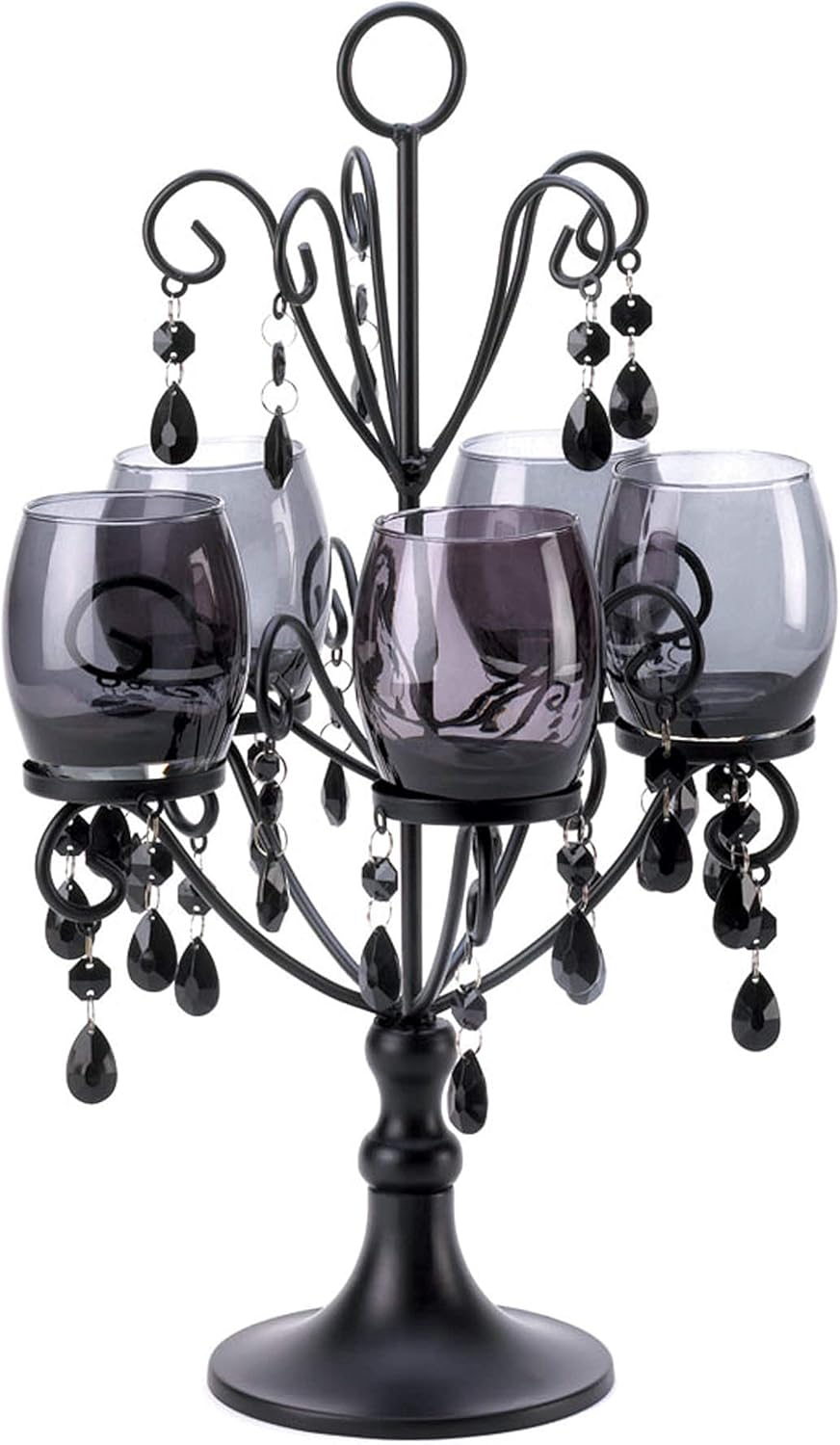 Midnight Elegance Candelabra 10.25x10.25x17.5" Black