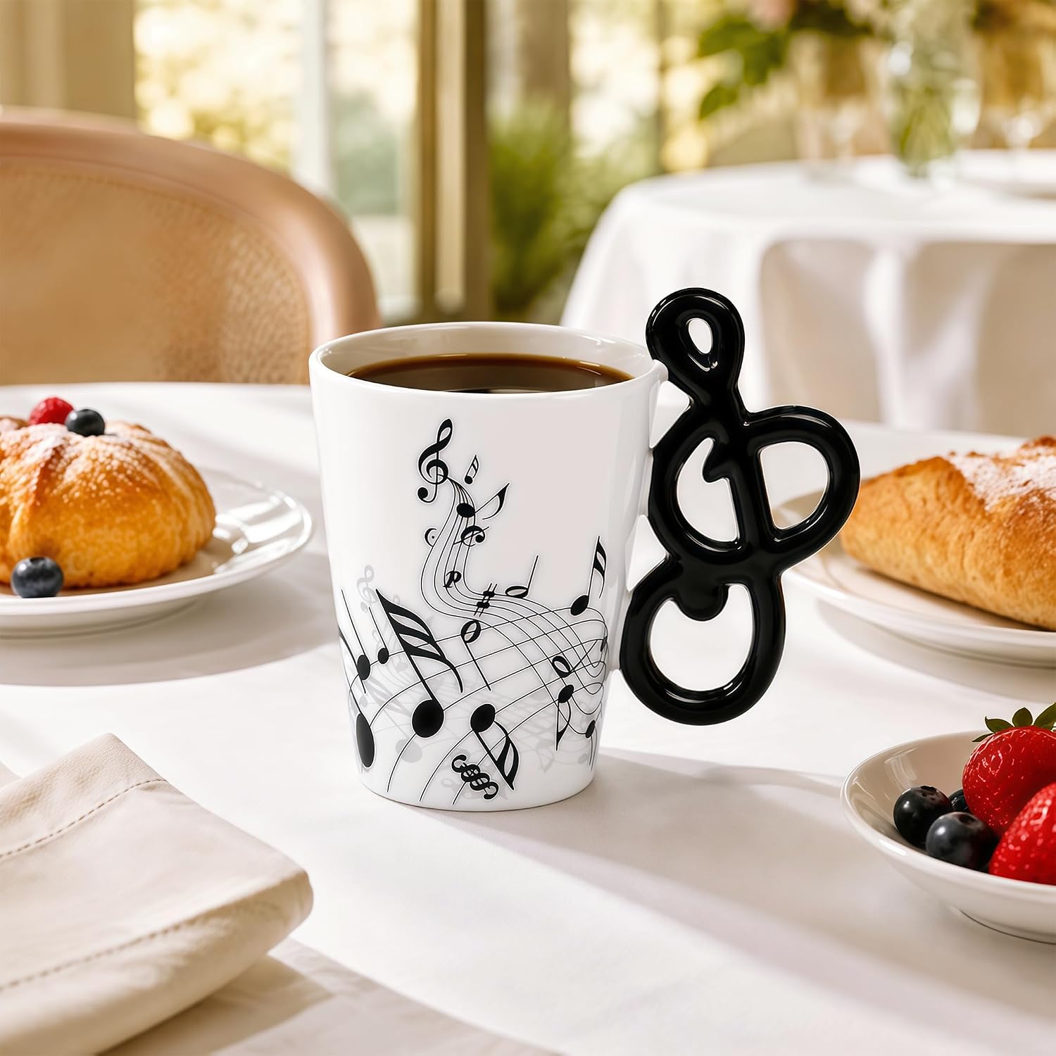 Music Mug 13.5oz Musical Notes Coffee Cup for Musicians and Fans image 4
