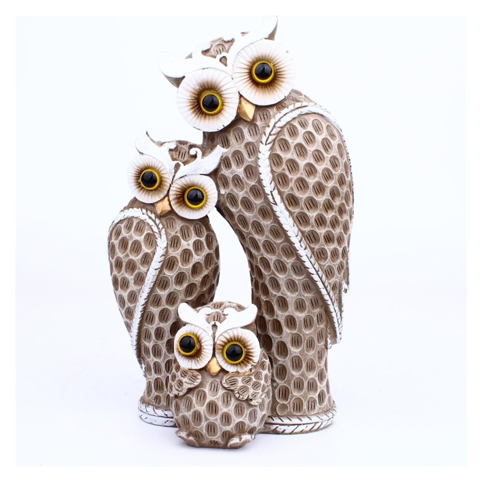 Figurine famille de hiboux, cadeau déco idéal pour crémaillère