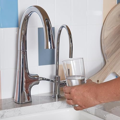 Miniatura 6 de GE Sistema de filtración de agua de doble etapa debajo del fregadero con grifo y filtro | Reduce más de 95 impurezas incluyendo plomo, cloro,