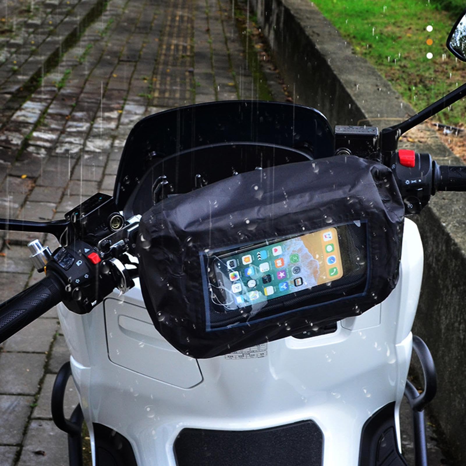 Torby motocyklowe na kierownicę, torba na kierownicę, wodoodporna | torba do montażu z przodu na rower, słuchawki przyjazne dla ekranu dotykowego, idealne wzornictwo, podróż motocyklem i