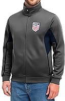 Vista 11 de Icon Sports Chaqueta de Entrenamiento con Licencia Oficial de la Federación de Fútbol de EE. UU. - Unisex Adulto