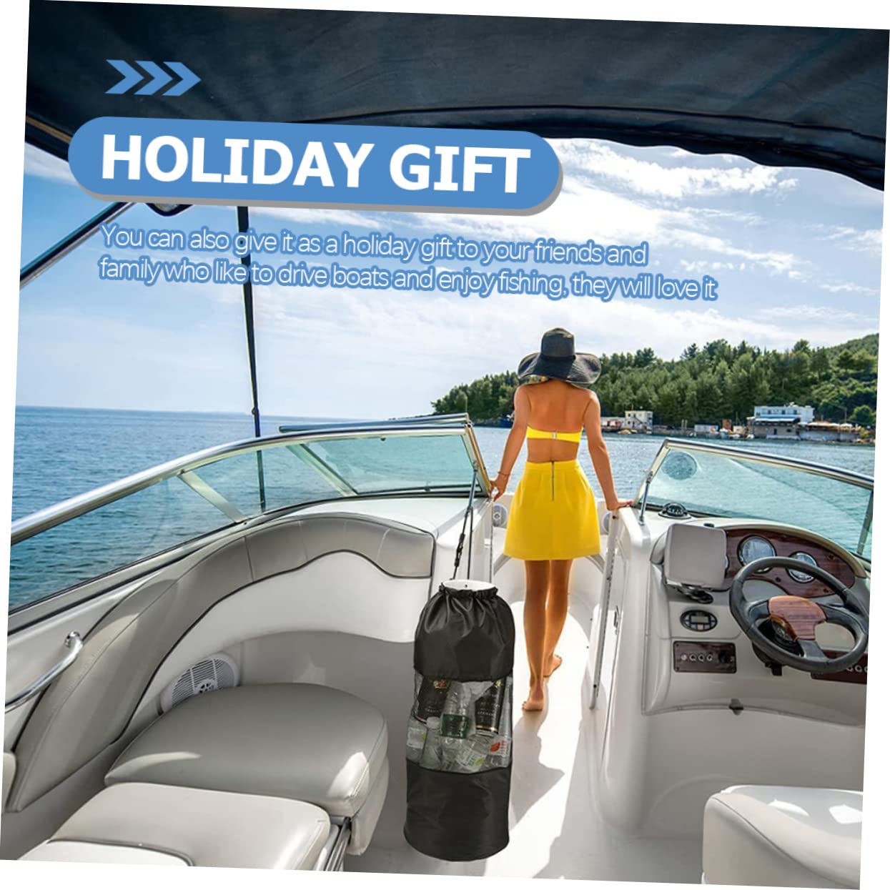 WOFASHPURET Boat Garbage Bag Portable Capacity Trash Can for Outdoor Activities Storage Pouch for Fishing Camping Basketball and More Convenient Garbage Collection