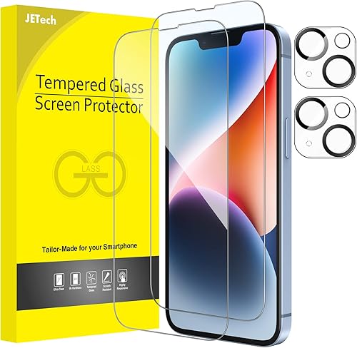 Miniatura 8 de JETech Protector de pantalla para iPhone 15 Pro de 6.1 pulgadas con protector de lente de cámara, herramienta de fácil instalación, película de
