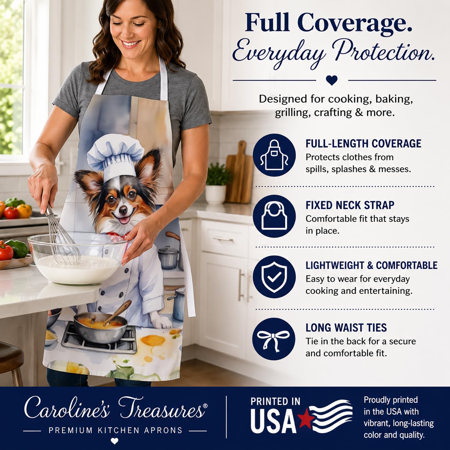 Caroline's Treasures Tablier de cuisine unisexe The Dog Chef