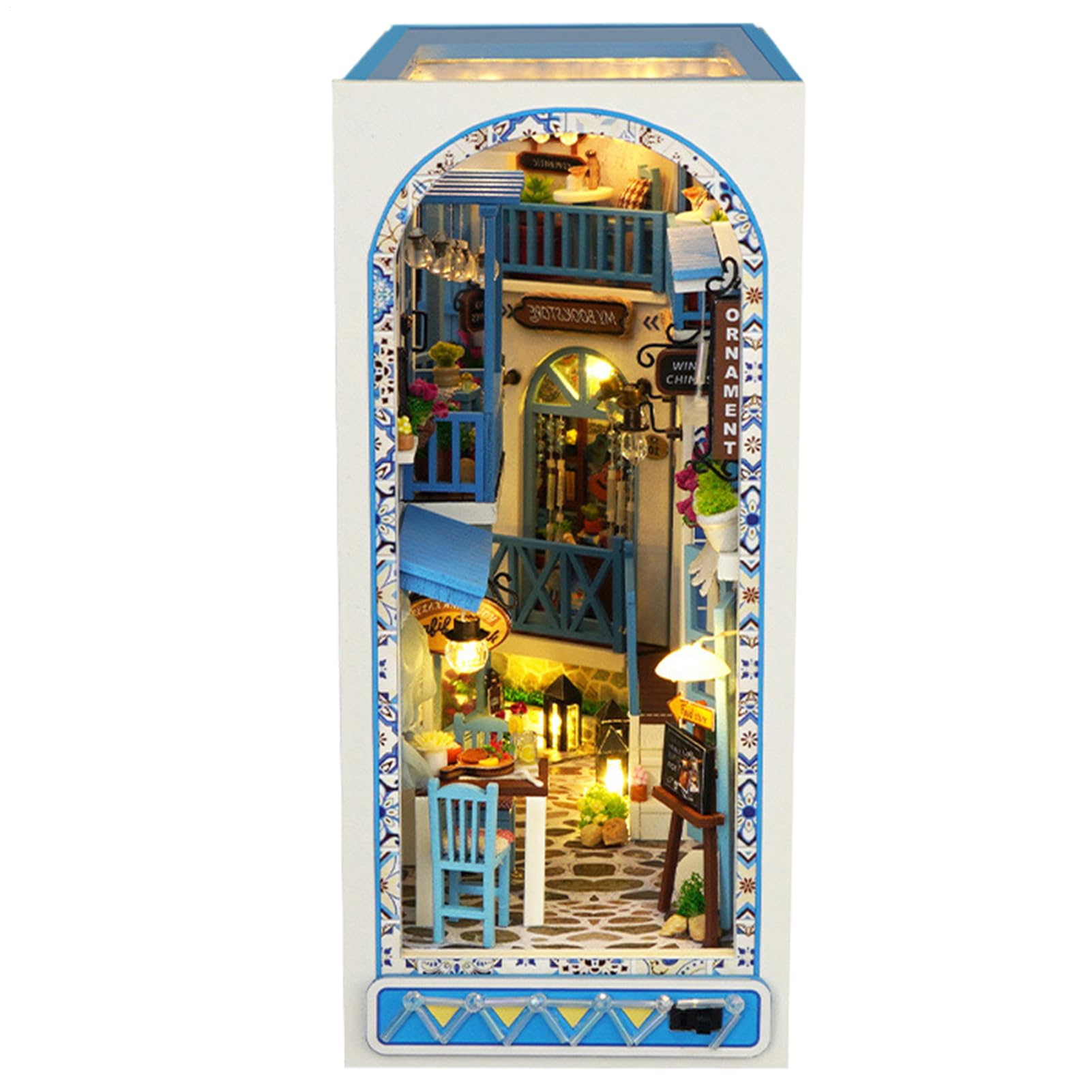 Coin de livre Sea Breeze : puzzle en bois 3D miniature pour étagère