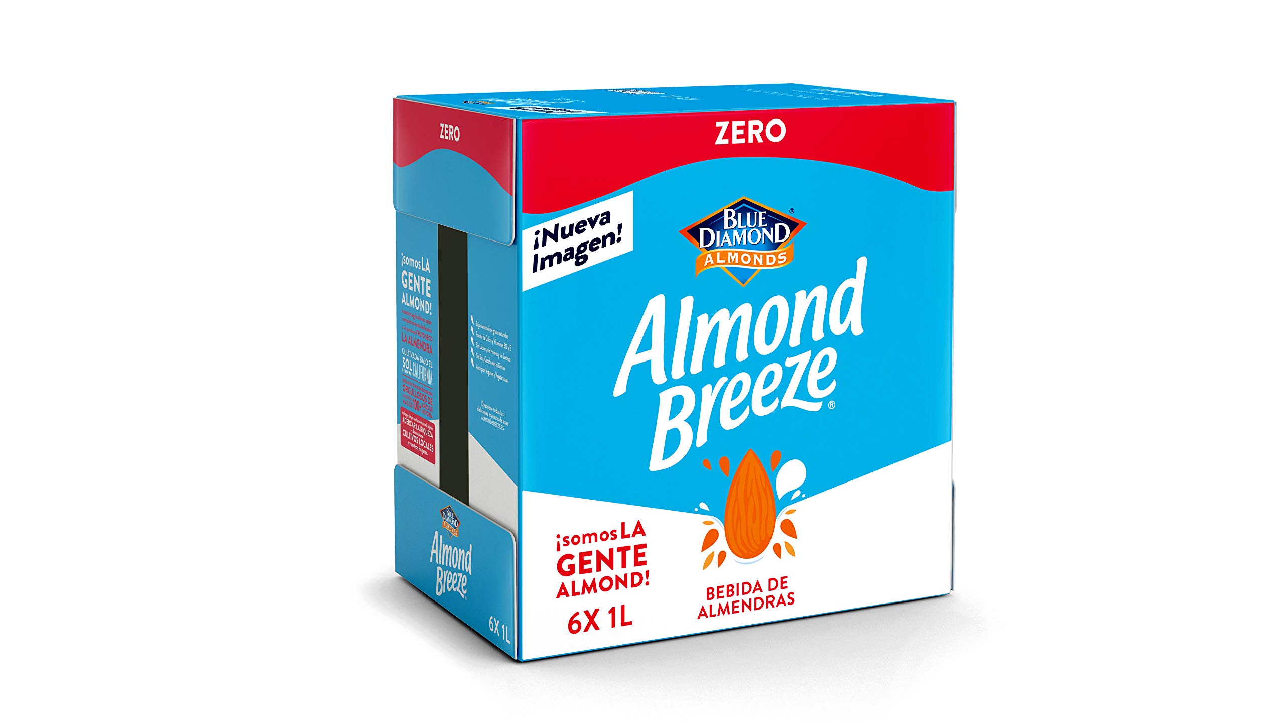 BLUE DIAMOND - ALMOND BREEZE | Latte Di Mandorla Senza Zucchero | Senza Lattosio | Senza Frumento E Senza Glutine | Basso Contenuto Di Grassi Saturi | Mandorle Californiane | Confezione Da 6 x 1L