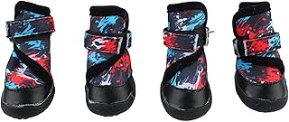 Sapatos Para Cães BORDSTRACT, Botas Para Cães Impermeáveis e Resistentes A Manchas, Botas Para Cães E Protetores De Patas Para Caminhadas Ao Ar Livre, Pavimento Quente De Verão, à Prova D'água Em Te