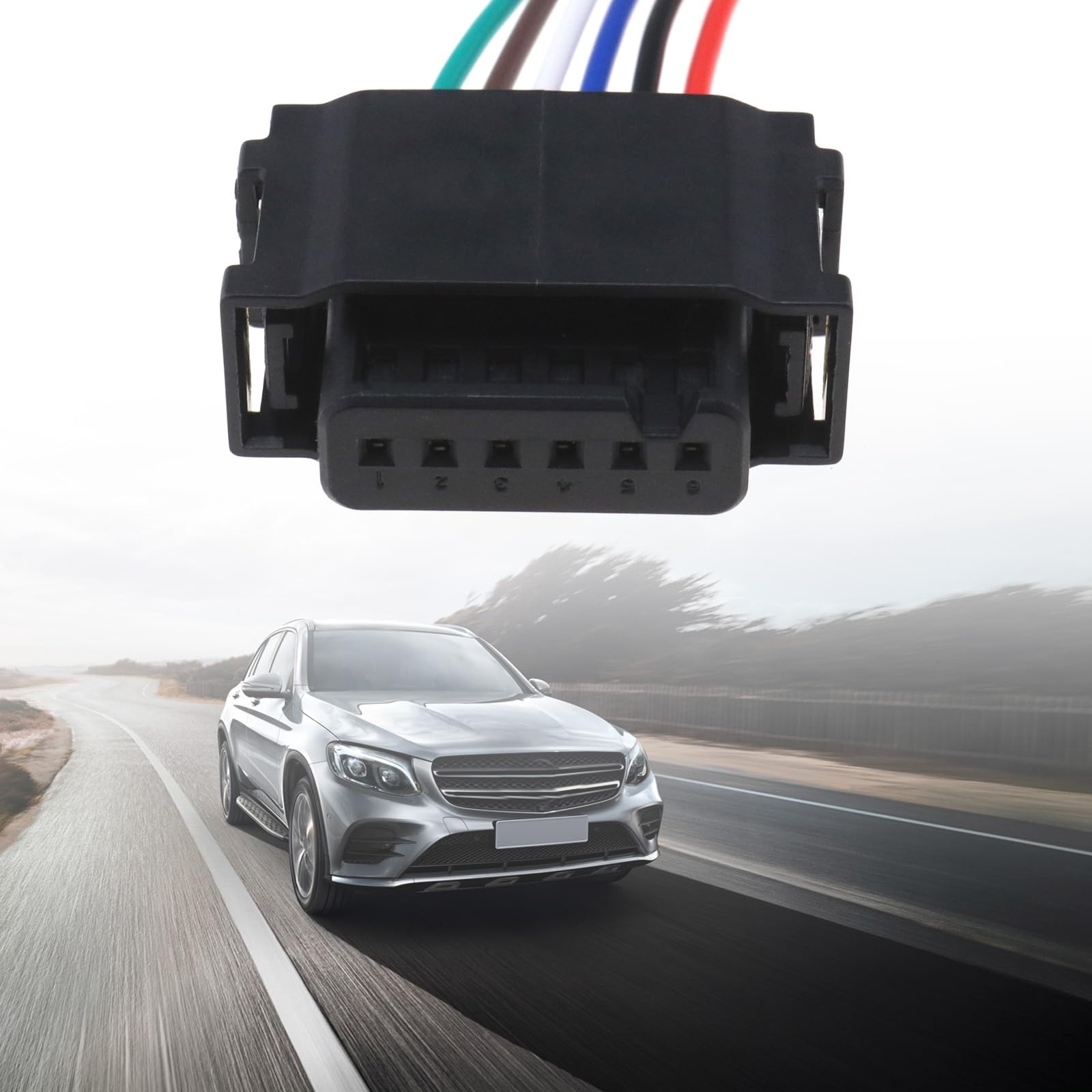 Złącze czujnika radaru samochodowego, wstępnie okablowane, 6-pinowe, 872-665-001, kompatybilne z Mercedes-Benz W205 klasy C S czujnik parkowania, złącze wtykowe wiązki przewodów 15 cm