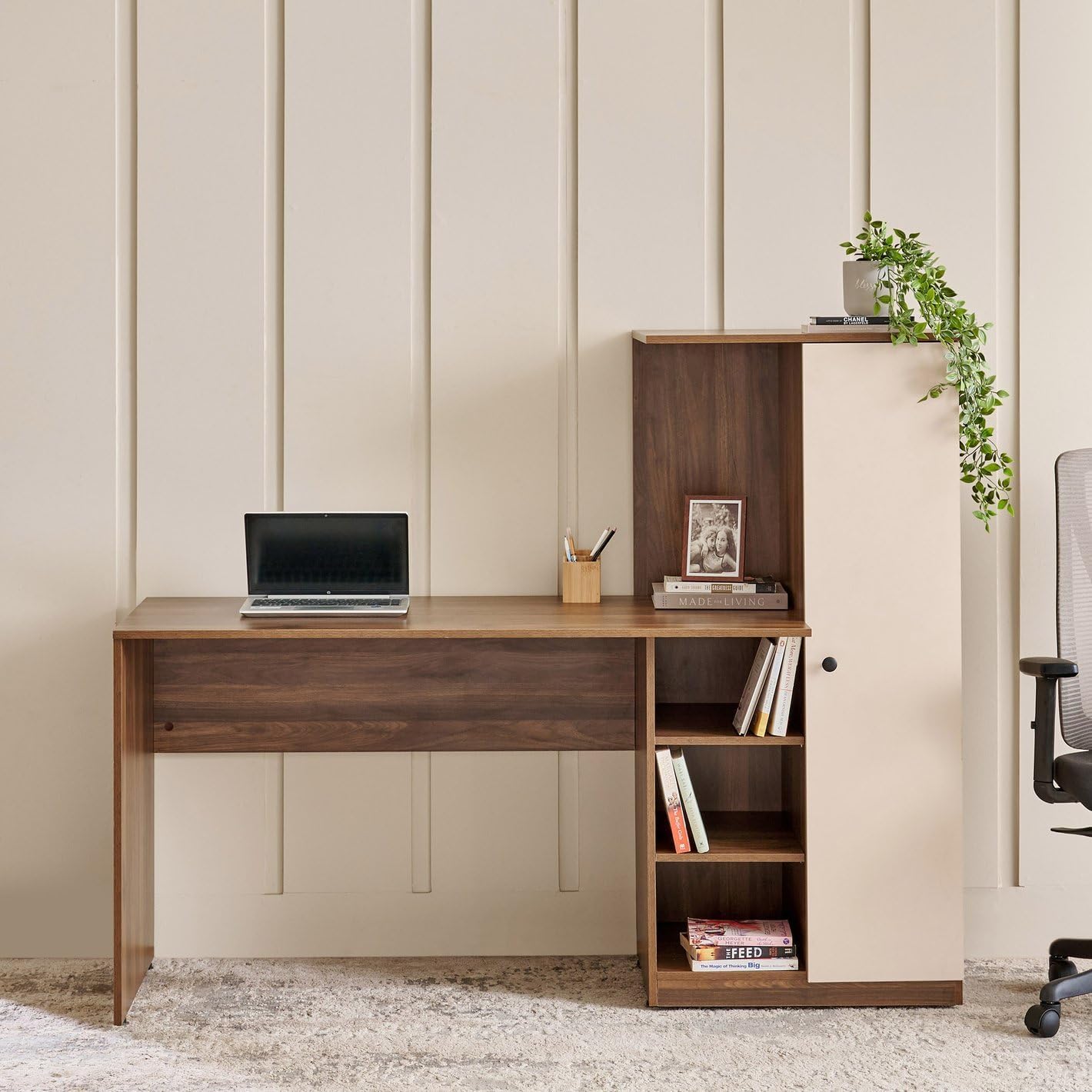 SPYDER CRAFT Multipurpose Desk for Office, Study with Book Storage Engineered Wood Multipurpose Table (Free Standing, Finish Color - Irish Pink, DIY(Do-It-Yourself))