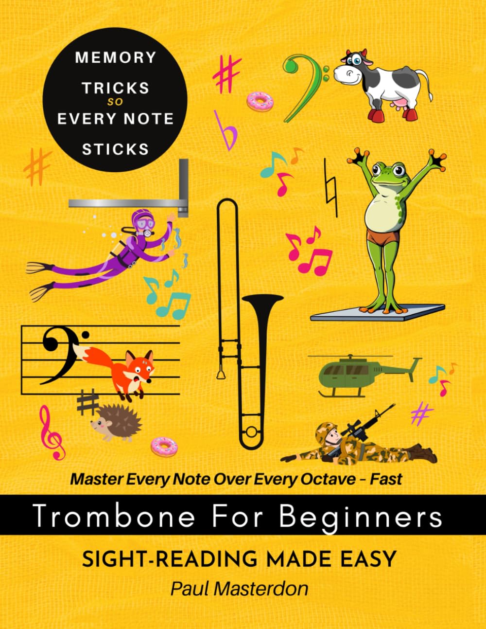 Trombone for Beginners of Any Age - Sight-Reading Made Fast and Easy: Color Logic & Memory Hacks to Master The Bass Clef Notes (Trombone Mnemonics)