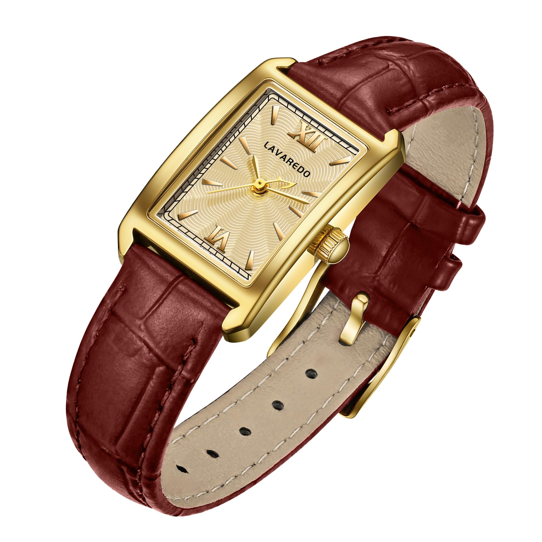 Women's Leather Strap Watch Dainty Elegant Womens Watches Classic Vintage Retro Square Ladies Quartz Watches Gifts Present for Her