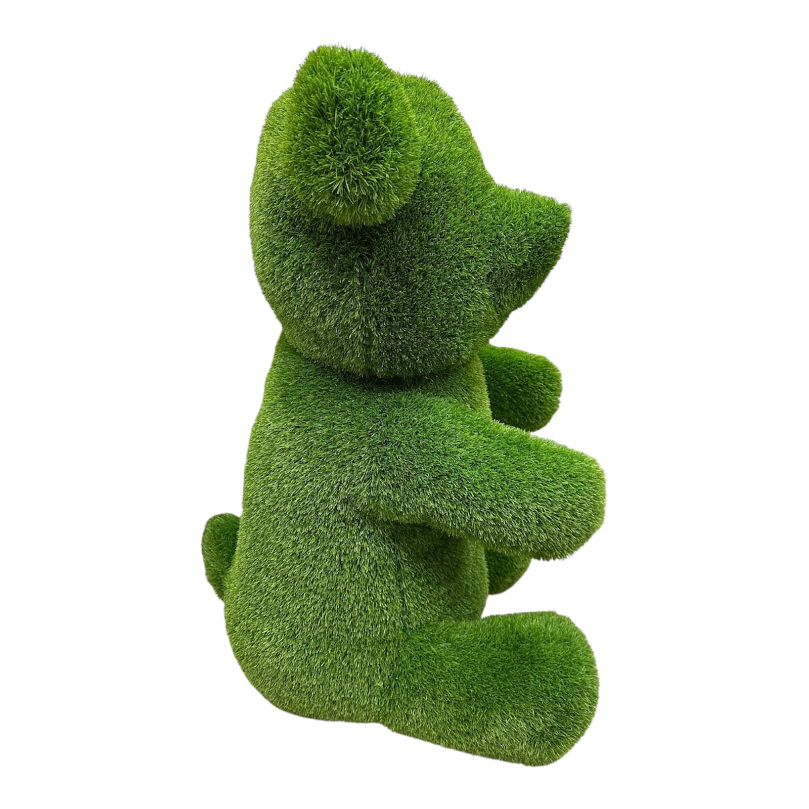 Innovative Kunstwerk Figuren aus Kunstrasen Bär Bear Teddybär Bärchen Gartendekoration Deko (Sitting Bear, 35cm)