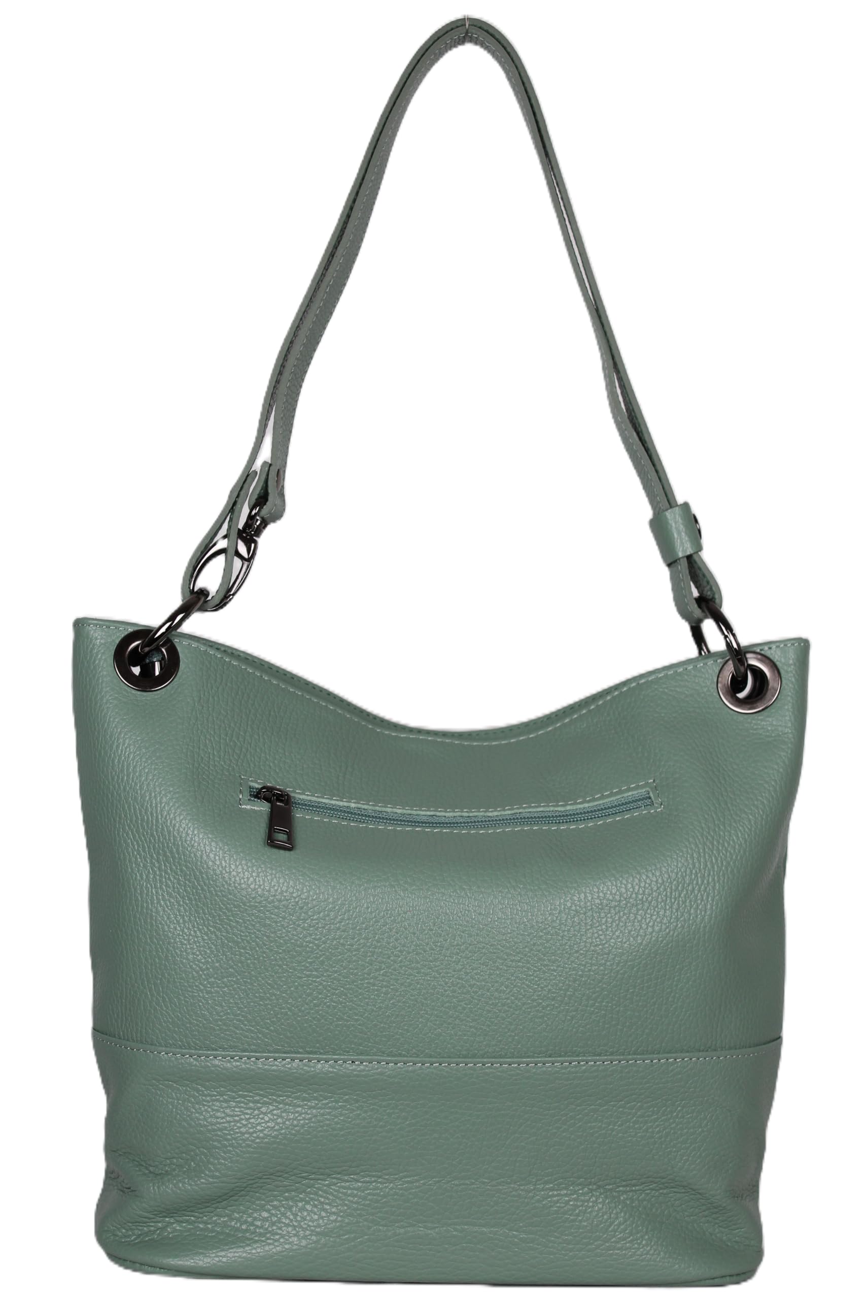 AMBRA Moda GLX37 - Italienische Handtasche, Damen - Schultertasche Damen Umhängtaschen Leder