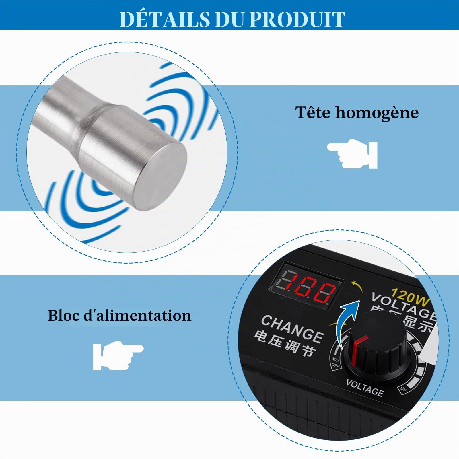 MXBAOHENG Homogénéisateur Ultrasonique Processeur Homogénéisateur à ultrasons Homogénéisateur de laboratoire pour l'extraction cellulaire, l'homogénéisation et la dispersion (500W 10mL~500mL)