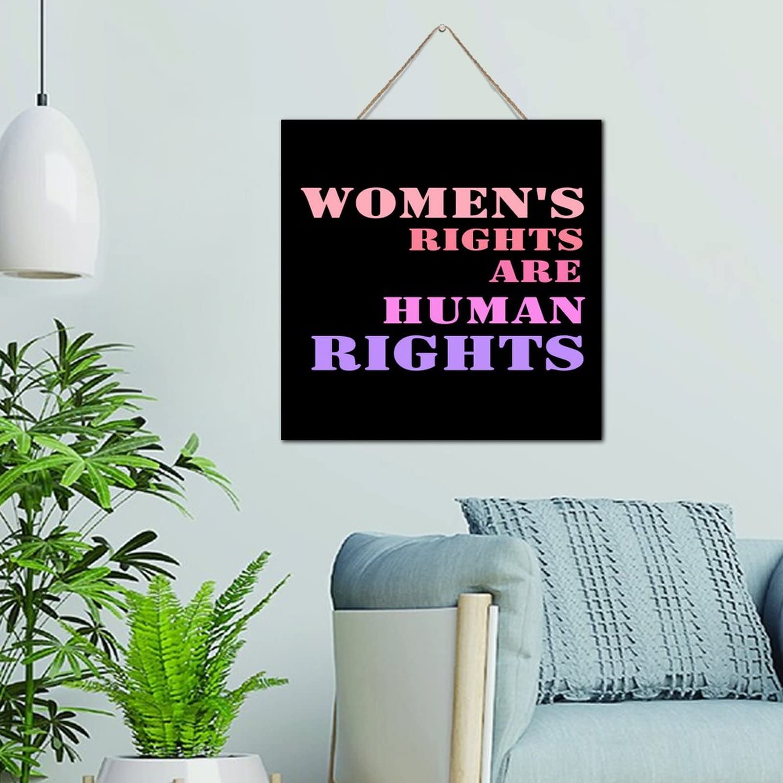 Art mural personnalisé en bois féministe pour inspirer votre bureau au quotidien