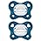 Chicco PhysioForma Dual Soft Orthodontic Pacifier, 16-24m | 100% Soft Silicone | Supports Breathing & Oral Development | One-Piece Design | Flex-Shield | Sterilizing Case | BPA Free | Sapphire, 2pk