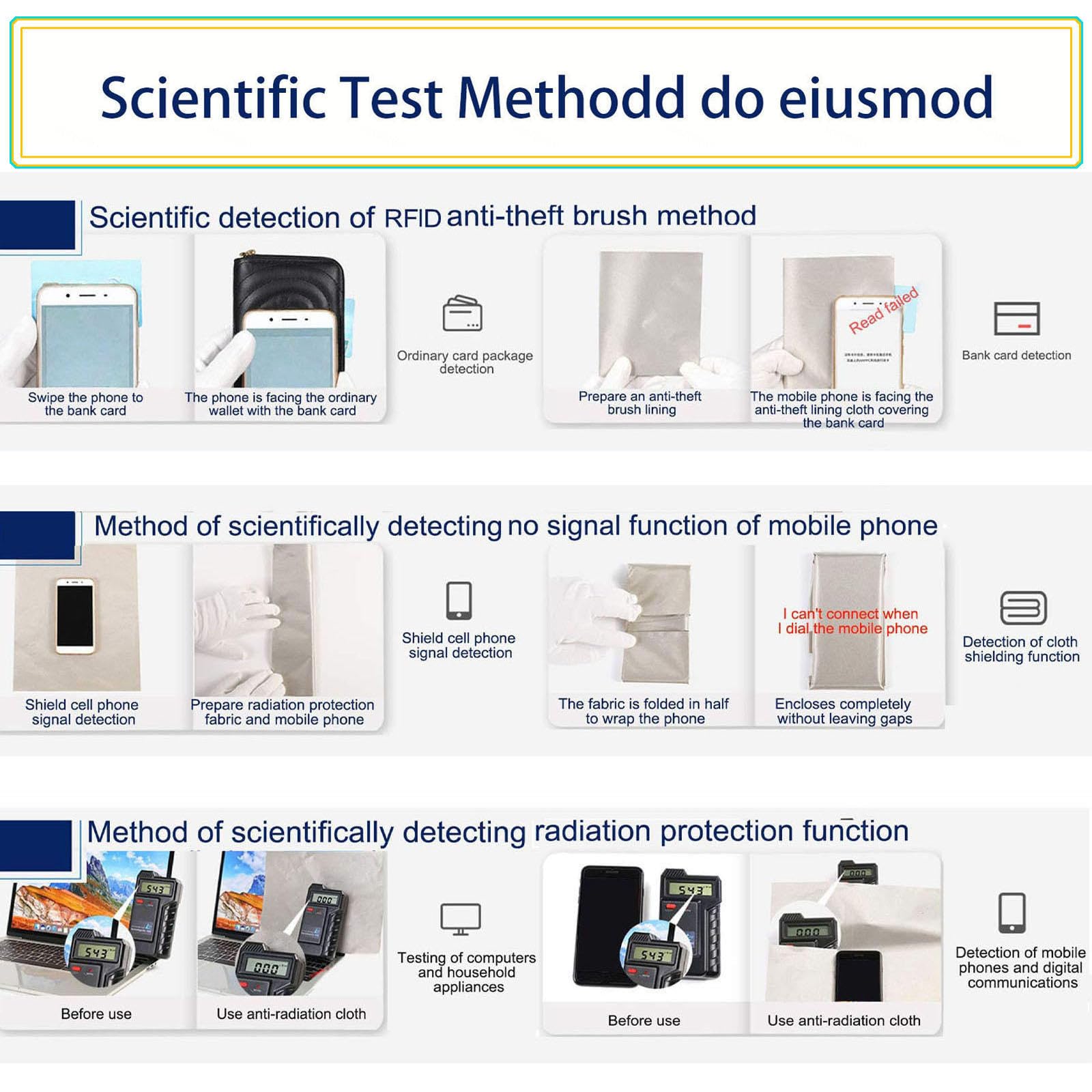 Faraday tkanina ekranująca RF/EMI, materiał ekranujący RFID, blokada pól elektromagnetycznych, tkanina przewodząca, blokada sygnału RF/EMI, mikrofale radiowe,