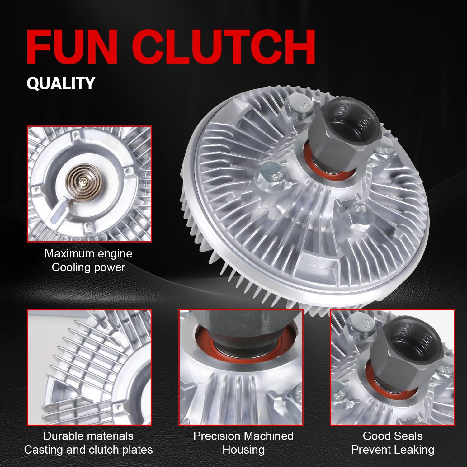 Engine Cooling Fan Clutch 2786 Compatible with Chevy Silverado 1500 2500 3500, Tahoe 2001-2004, Suburban & GMC Sierra, Yukon & Cadillac Escalade & Hummer Replace# 15073014