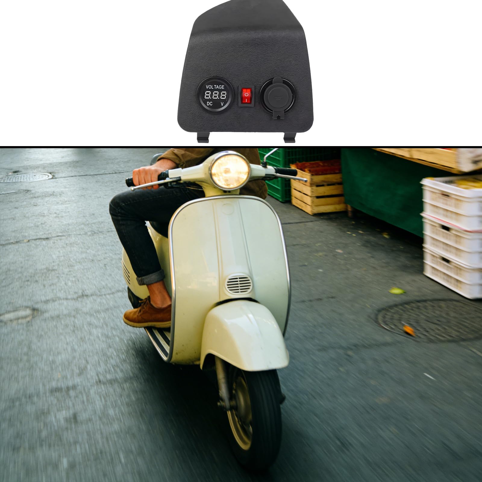 Cargadores USB para motocicleta, doble salida y pantalla digital de voltajes para ciclismo, motocicleta, cigarrillos, cargadores USB
