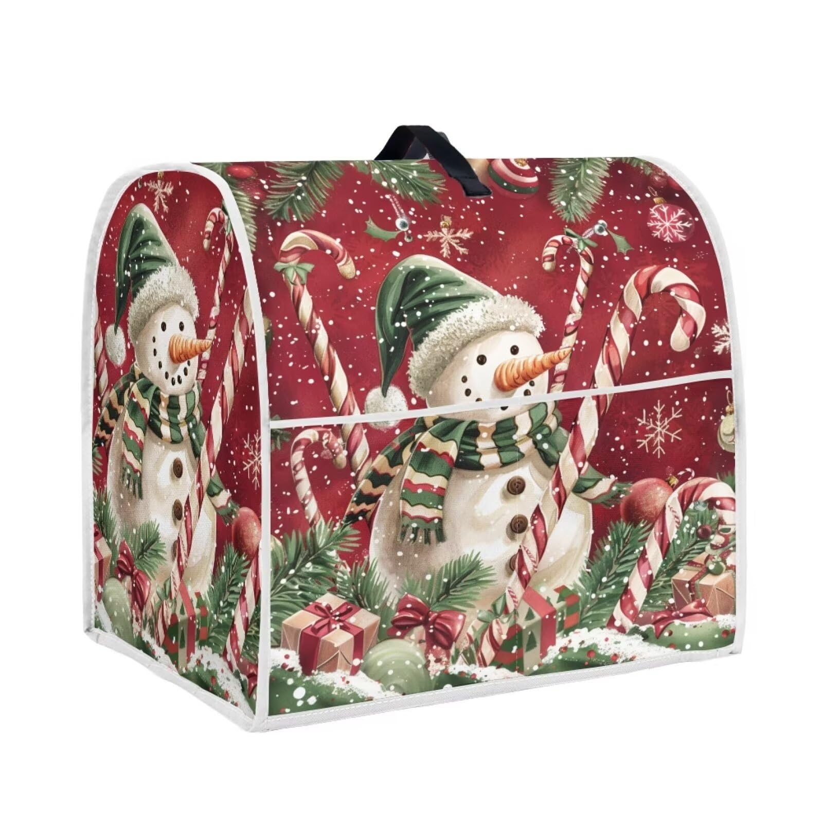 YUVAMAGIMO Snowman Candy Stand Mixer Cover Washable Stand Mixer or Coffee Maker Covers with Handle and Storage Pocket Kitchen Appliance Covers for All Tilt Mixers and Bowl Lift Mixers