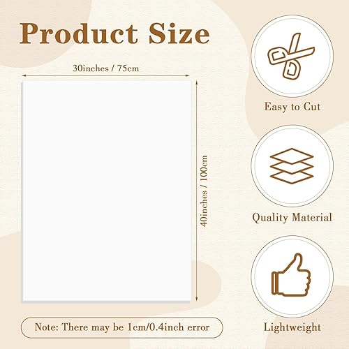 Vista 2 de Kathfly 10 Pcs Self Adhesive Foam Boards Bulk 40 x 30 Inch Large Foam Core Board Giant Foam Poster Board with 1 Side Adhesive Blank Board for Home